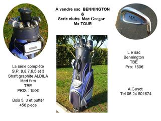 Vente mat de golf  